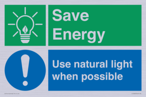 Save Energy - Use natural light when possible
